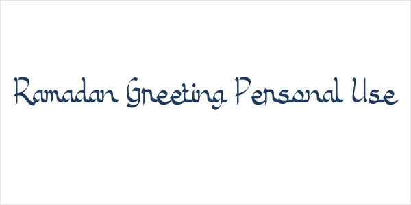 Ramadan Greeting Personal Use Logo