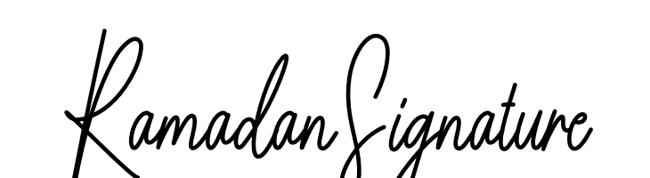 Ramadan Signature لخطوط تنزيل