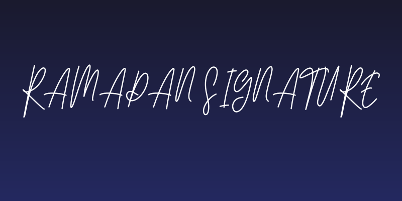 Ramadan Signature Social Header