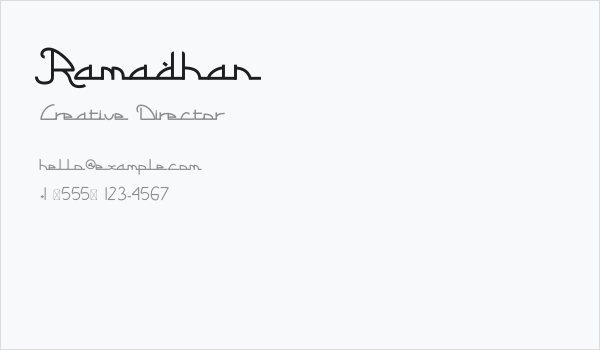 Ramadhan Business Card