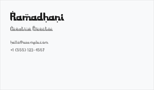 Ramadhani Business Card