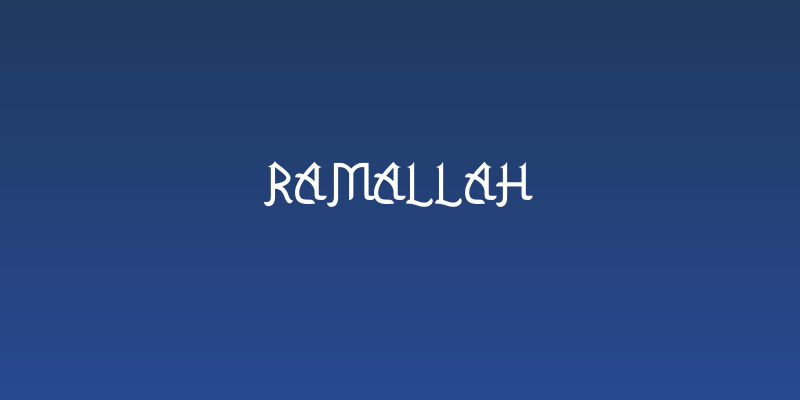 Ramallah Social Header