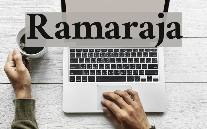 Ramaraja Font examples