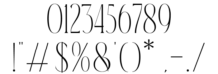 Ramashinta Regular Font OTHER CHARS
