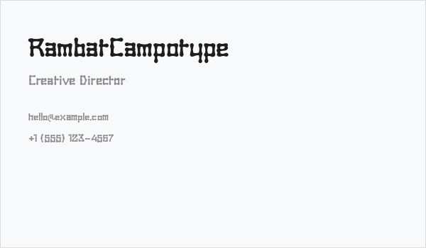 RambatCampotype Business Card