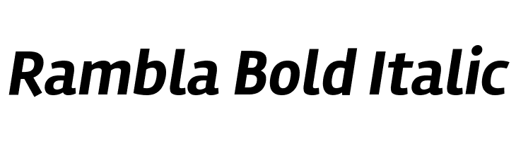 Rambla Bold Italic Font