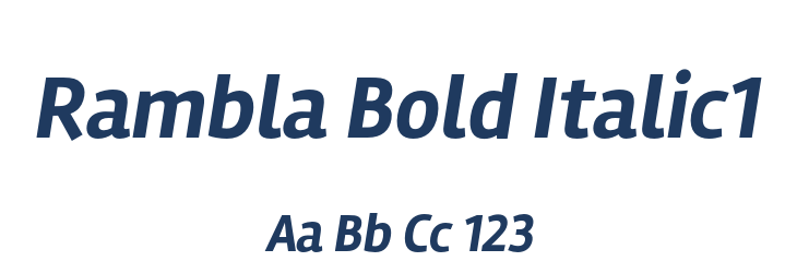 Rambla Bold Italic1 Font Preview