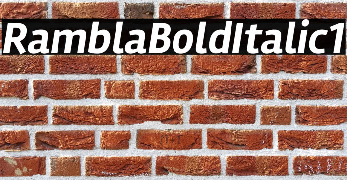Rambla Bold Italic1 Example 1