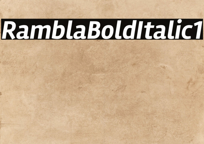 Rambla Bold Italic1 Example 3