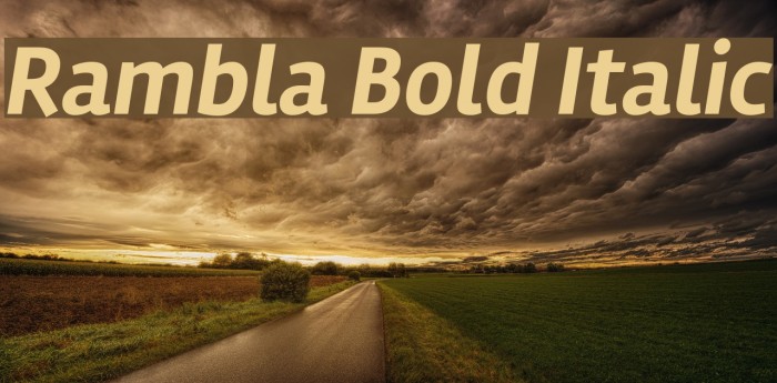 Rambla Bold Italic Font examples