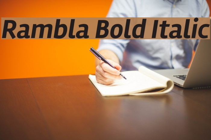 Rambla Bold Italic Font examples