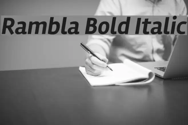 Rambla Bold Italic  examples