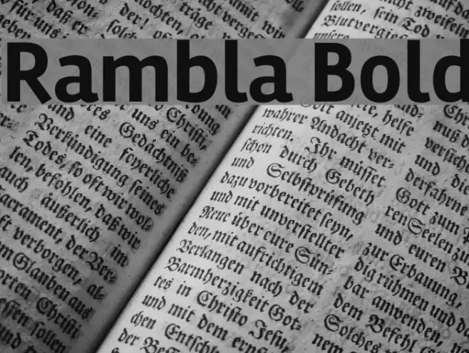 Rambla Bold Font examples