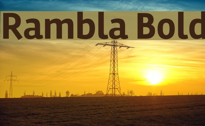 Rambla Bold Font examples