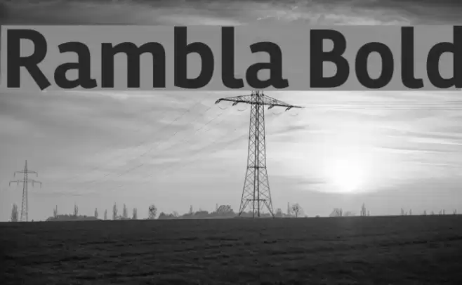 Rambla Bold Font examples