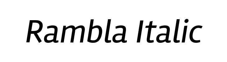 Rambla Italic Font