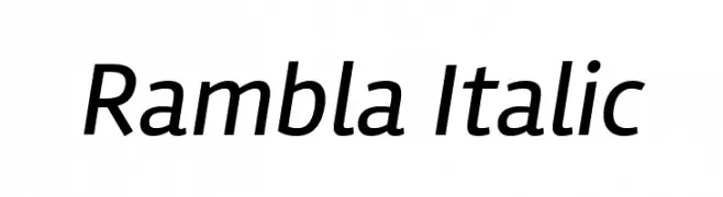 Rambla Italic  Descarca Fonturi Gratis
