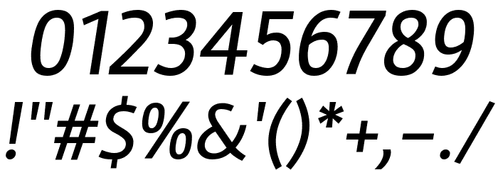 Rambla Italic Font OTHER CHARS
