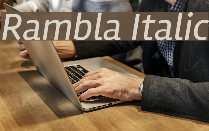 Rambla Italic Font examples