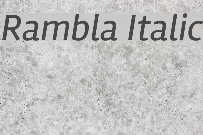 Rambla Italic Font examples