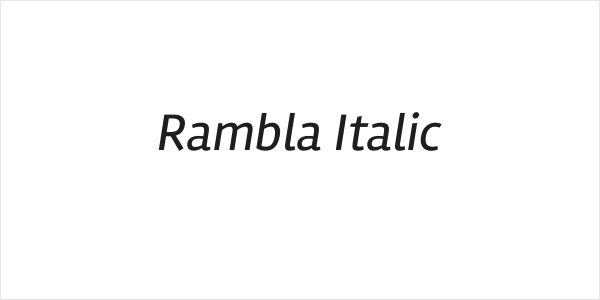 Rambla Italic Logo