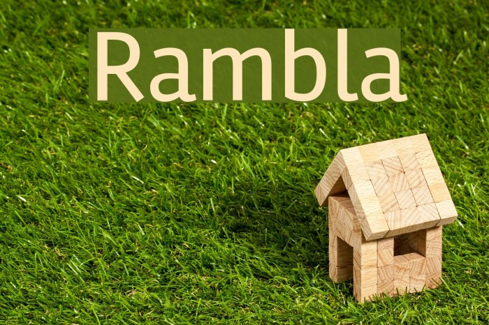 Rambla Font examples