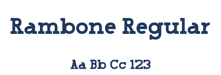 Rambone Regular Font Preview