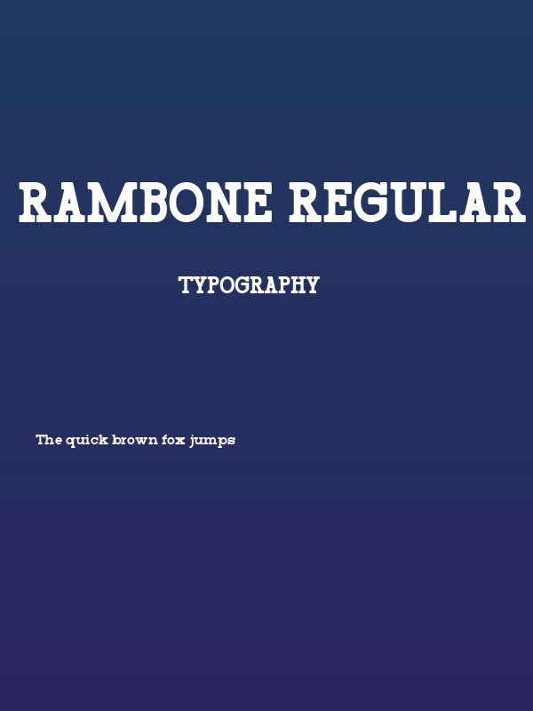 Rambone Regular Poster