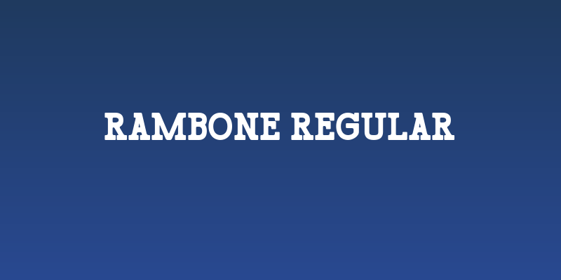 Rambone Regular Social Header