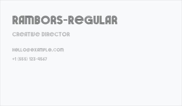 Rambors-Regular Business Card
