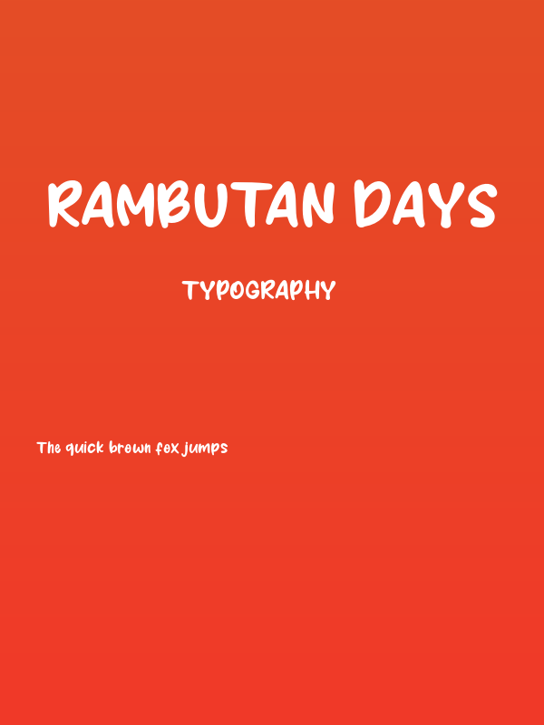 Rambutan Days Poster