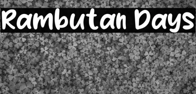 Rambutan Days Font examples