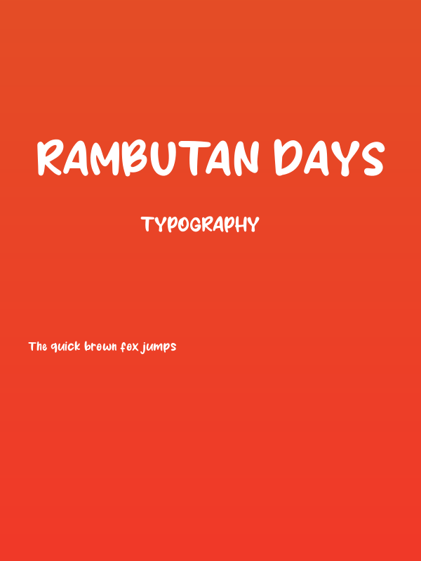Rambutan Days Poster