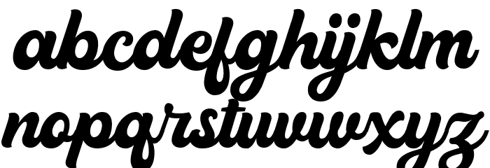 RamdoneScriptDemo Font LOWERCASE