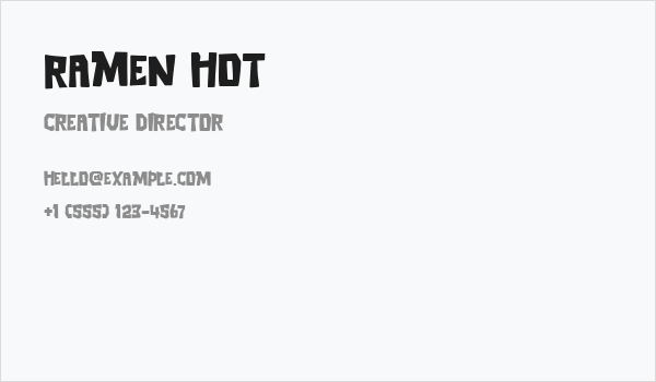 Ramen Hot Business Card