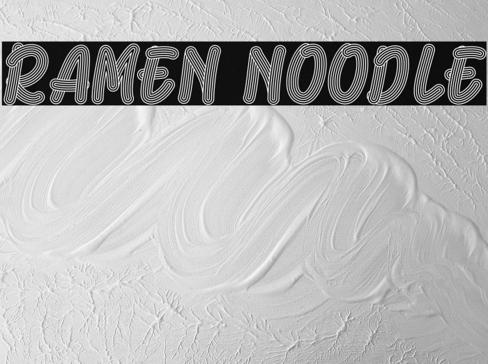 Ramen Noodle Font examples