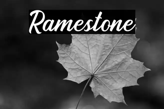 Ramestone Font examples