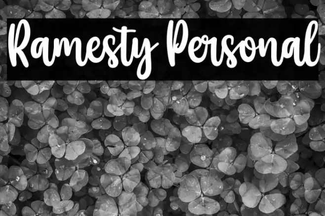 Ramesty Personal Font examples