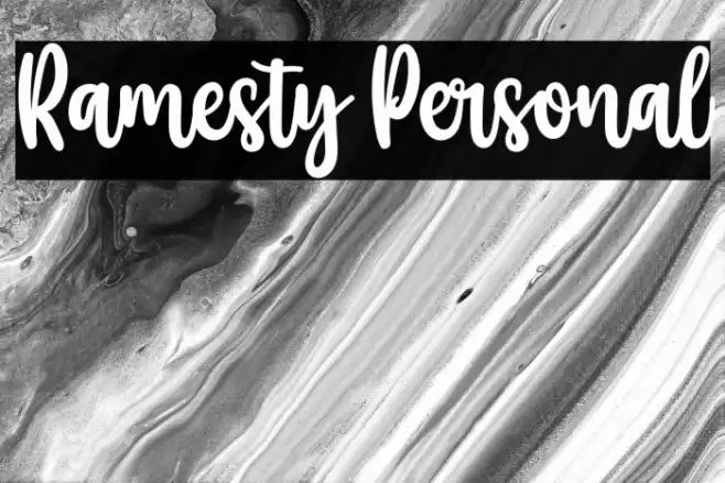 Ramesty Personal Font examples