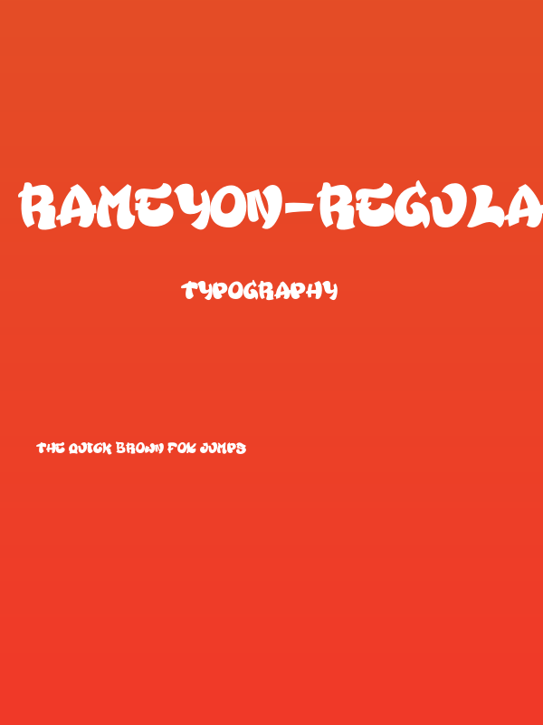 Rameyon-Regular Poster