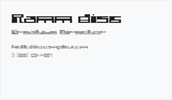 Ramm disc Business Card