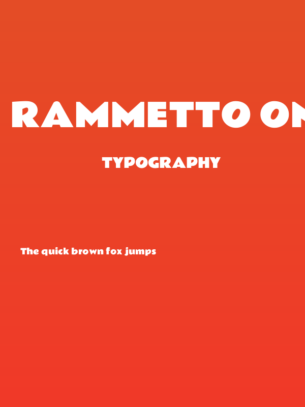 Rammetto One Regular Poster