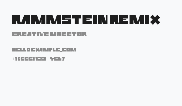 Rammstein Remix Business Card
