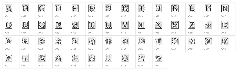 Ramo 2 Caps Character Map