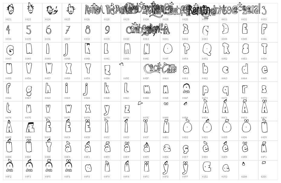 Ramon Bold Character Map