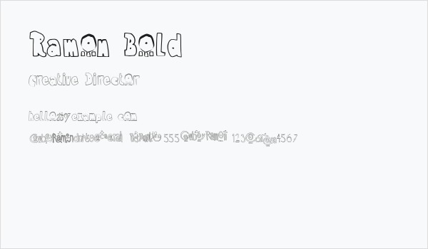 Ramon Bold Business Card