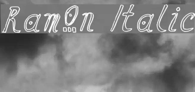 Ramon Italic Шрифта examples