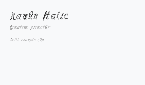 Ramon Italic Business Card