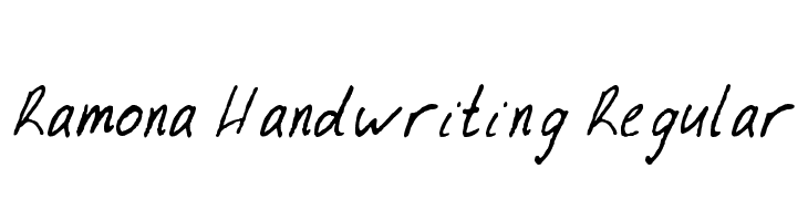 Ramona Handwriting Regular  Frei Schriftart Herunterladen