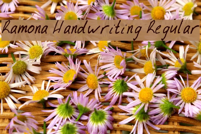 Ramona Handwriting Regular Font examples